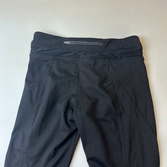 Tangerine Yoga Pants Womens Medium Black Mesh Waist Activewear Workout Running - Picture 9 of 12